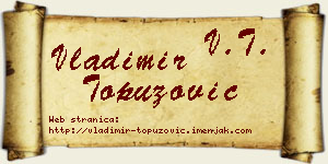 Vladimir Topuzović vizit kartica